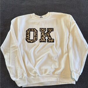 White OK Sweater